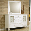 Coaster Furniture Sandy Beach 201304 Dresser Mirror - Cream White IMAGE 2