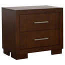 Coaster Furniture Jessica 200712 2-Drawer Nightstand - Cappuccino IMAGE 1