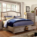  Furniture of America Belgrade II CM7614 6 pc King Upholstered Panel Bed Set with Storage IMAGE 2