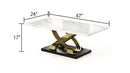 219-COFFEE TABLE-MARBLE-GOLD-BLACK