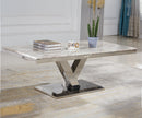 21-MAYA-COFFEE TABLE-MARBLE-CHROME