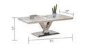 21-MAYA-COFFEE TABLE-MARBLE-CHROME