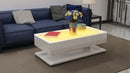 499-EMMA-COFFEE TABLE W/LED-GLASS-WHITE