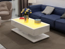 499-EMMA-COFFEE TABLE W/LED-GLASS-WHITE