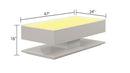 499-EMMA-COFFEE TABLE W/LED-GLASS-WHITE