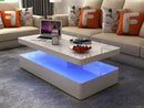899-AURORA-COFFEE TABLE WITH LED -WHITE