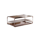 389-OLIVER-COFFEE TABLE-GLASS-CHROME
