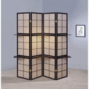 Coaster Furniture Iggy 900166 4-Panel Room Divider Folding Shoji Screen - Cappuccino IMAGE 5