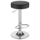 Coaster Furniture Ramses 102558 29" Adjustable Bar Stool - Chrome and Black IMAGE 1