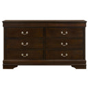 Coaster Furniture Louis Philippe 202413 6-Drawer Dresser - Cappuccino IMAGE 2