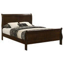 Coaster Furniture Louis Philippe 202411Q Wood Queen Sleigh Bed - Cappuccino IMAGE 2