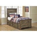  Signature Design by Ashley Trinell B446B15 Twin Panel Bed with 2 Storage Drawers IMAGE 1
