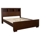 Coaster Furniture Jessica 200719KW California King LED Storage Bookcase Bed - Cappuccino IMAGE 1