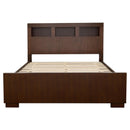 Coaster Furniture Jessica 200719KW California King LED Storage Bookcase Bed - Cappuccino IMAGE 2