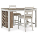 Signature Design by Ashley Skempton D394D6 3 pc Counter Height Dining Set IMAGE 2