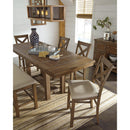 Signature Design by Ashley Moriville Counter Height Dining Table with Pedestal Base D631-32 IMAGE 5