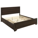 Coaster Furniture Kauffman 204390KW Wood California King Storage Panel Bed - Dark Cocoa IMAGE 1