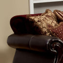 Furniture of America Franklin Stationary Fabric and Faux Leather Loveseat SM6106N-LV IMAGE 3