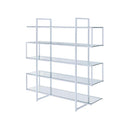 Coaster Furniture Elmer 801304 63-inch 5-shelf Bookshelf - Clear and Chrome IMAGE 2