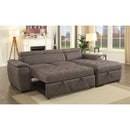  Calgary Furniture Emporium Patty Fabric Sleeper Sectional CM6514BR-SECT IMAGE 4
