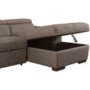  Calgary Furniture Emporium Patty Fabric Sleeper Sectional CM6514BR-SECT IMAGE 6