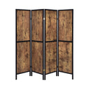 Coaster Furniture Deepika 961413 4-Panel Room Divider Folding Screen - Rustic Nutmeg IMAGE 1