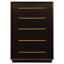 Coaster Furniture Durango 223265 5-Drawer Bedroom Chest - Smoked Peppercorn IMAGE 2