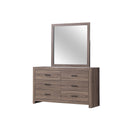 Coaster Furniture Brantford 207044 Dresser Mirror - Barrel Oak IMAGE 2