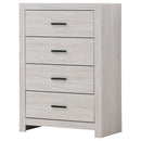 Coaster Furniture Brantford 207055 4-Drawer Bedroom Chest - Coastal White IMAGE 3