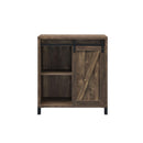 Coaster Furniture Arlington 182852 Sliding Door Home Bar Wine Cabinet - Rustic Oak IMAGE 3