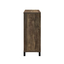 Coaster Furniture Arlington 182852 Sliding Door Home Bar Wine Cabinet - Rustic Oak IMAGE 4
