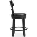 Signature Design by Ashley Valebeck D546-624 Upholstered Swivel Barstool IMAGE 3