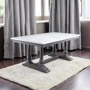 Calgary Furniture Emporium Yabeina Dining Table with Faux Marble Top and Trestle Base 73265 IMAGE 1