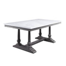 Calgary Furniture Emporium Yabeina Dining Table with Faux Marble Top and Trestle Base 73265 IMAGE 2