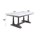 Calgary Furniture Emporium Yabeina Dining Table with Faux Marble Top and Trestle Base 73265 IMAGE 8