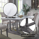 Calgary Furniture Emporium Yabeina Dining Table with Faux Marble Top and Trestle Base 73265 IMAGE 9