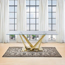 Calgary Furniture Emporium Barnard Dining Table with Glass Top and Pedestal Base DN00219 IMAGE 1