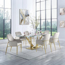 Calgary Furniture Emporium Barnard Dining Table with Glass Top and Pedestal Base DN00219 IMAGE 5