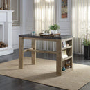 Calgary Furniture Emporium Charnell Counter Height Dining Table with Marble Top and Trestle Base DN00551 IMAGE 2