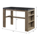 Calgary Furniture Emporium Charnell Counter Height Dining Table with Marble Top and Trestle Base DN00551 IMAGE 8