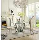 Calgary Furniture Emporium Noralie Dining Table with Glass Top and Pedestal Base DN00717 IMAGE 4