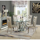 Calgary Furniture Emporium Noralie Dining Table with Glass Top and Pedestal Base DN00717 IMAGE 5