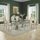 Calgary Furniture Emporium Noralie Dining Table with Glass Top and Pedestal Base DN00722 IMAGE 5