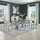 Calgary Furniture Emporium Noralie Dining Table with Glass Top and Pedestal Base DN00722 IMAGE 7