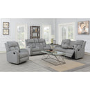 Calgary Furniture Emporium Reclining Fabric Loveseat with Console 7712 L GR IMAGE 3