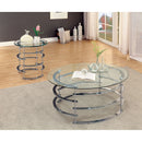 Furniture of America Clonmel CM4359CRM-E End Table, Chrome IMAGE 2