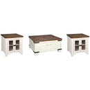  Signature Design by Ashley Wystfield T459T1 Coffee Table and 2 End Tables IMAGE 1