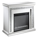 Coaster Furniture Lorelai 991047 Mirrored Freestanding Electric Fireplace - Silver IMAGE 2