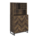 Coaster Furniture Mendoza 182082 2-door Home Bar Cabinet Wine Storage - Rustic Oak IMAGE 1