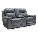 Signature Design by Ashley Mindanao U5950418C Power Reclining Loveseat with Console and Adjustable Headrest IMAGE 1